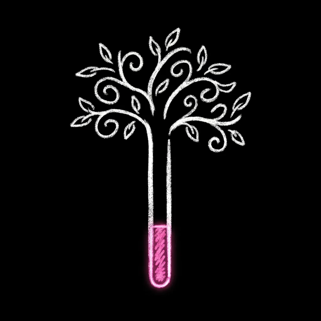 Generation Forest tree icon in the Underdocks chalk illustration style